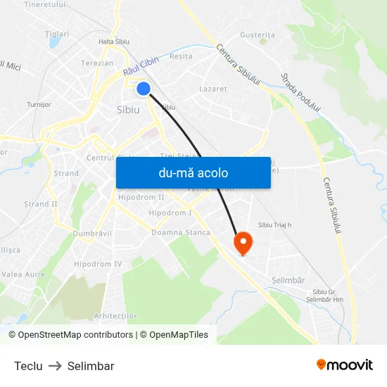 Harta de Teclu către Selimbar