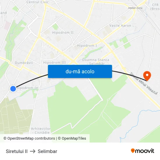 Harta de Siretului II către Selimbar