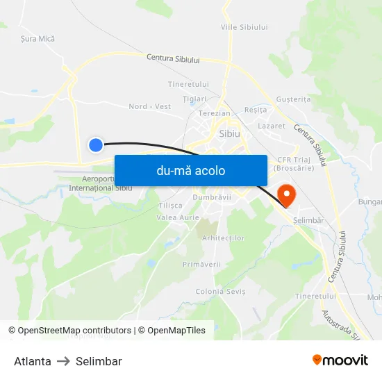 Harta de Atlanta către Selimbar