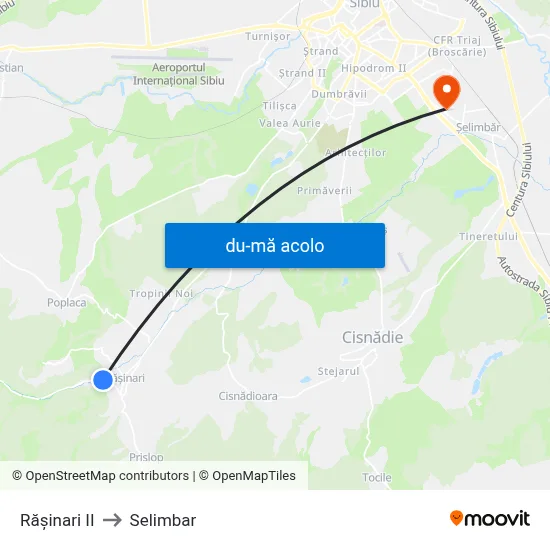 Harta de Rășinari II către Selimbar