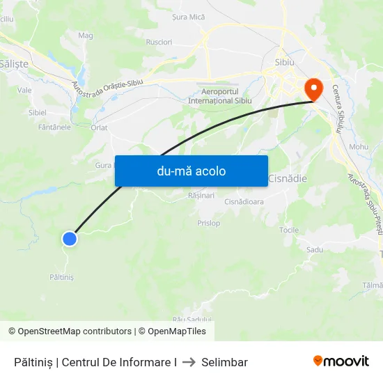 Harta de Păltiniș | Centrul De Informare I către Selimbar