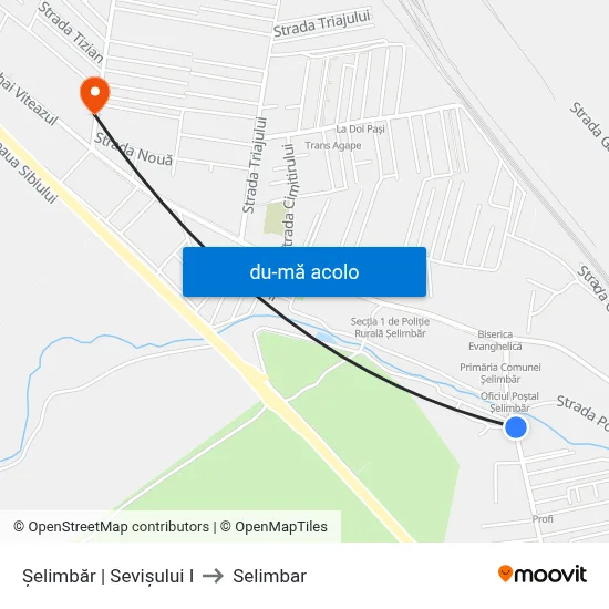 Harta de Șelimbăr | Sevișului I către Selimbar