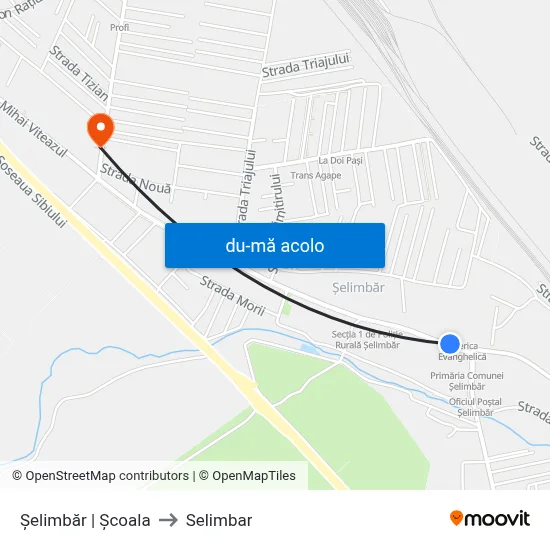 Harta de Șelimbăr | Școala către Selimbar
