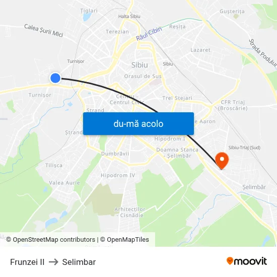 Harta de Frunzei II către Selimbar