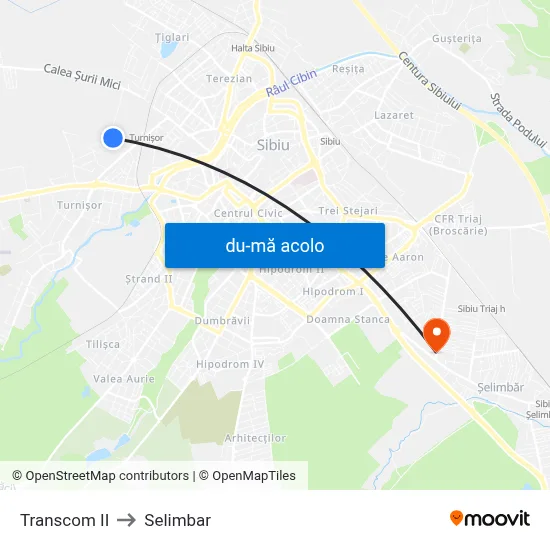 Harta de Transcom II către Selimbar