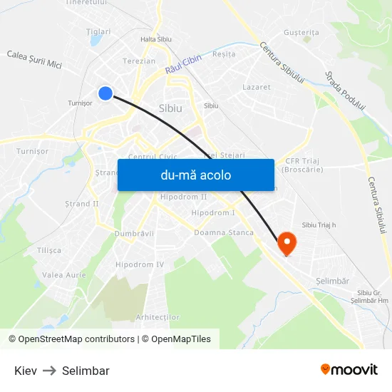 Harta de Kiev către Selimbar