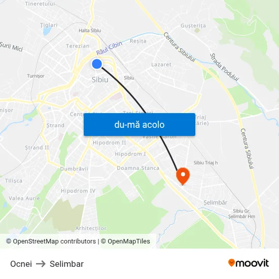 Harta de Ocnei către Selimbar