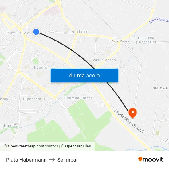 Harta de Piata Habermann către Selimbar