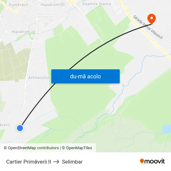 Harta de Cartier Primăverii II către Selimbar