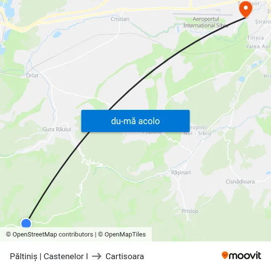 Harta de Păltiniș | Castenelor I către Cartisoara