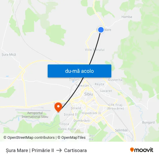 Harta de Șura Mare | Primărie II către Cartisoara