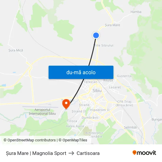 Harta de Șura Mare | Magnolia Sport către Cartisoara