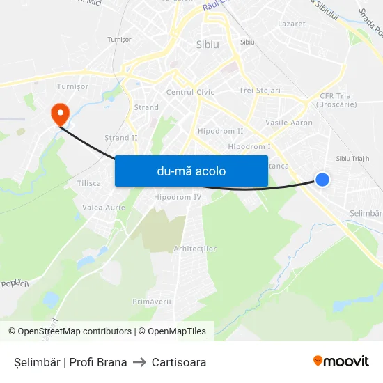 Harta de Șelimbăr | Profi Brana către Cartisoara