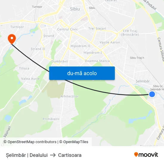 Harta de Șelimbăr | Dealului către Cartisoara