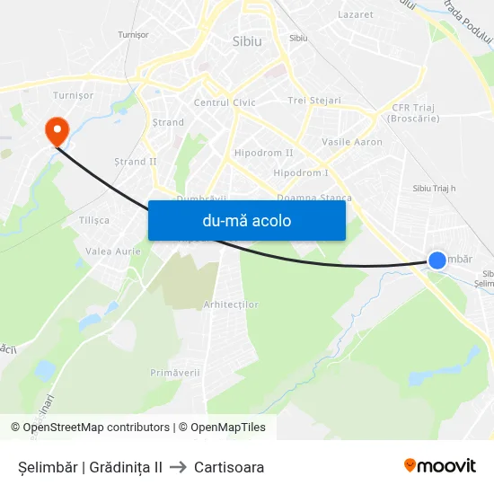Harta de Șelimbăr | Grădinița II către Cartisoara