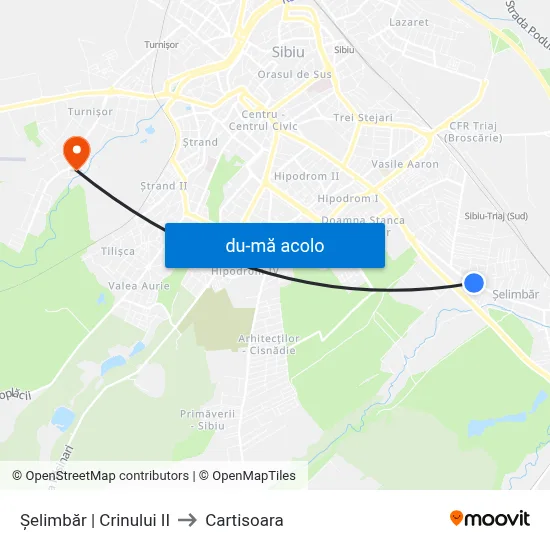 Harta de Șelimbăr | Crinului II către Cartisoara