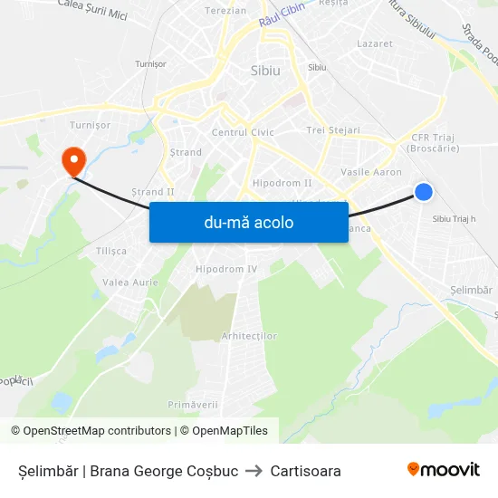 Harta de Șelimbăr | Brana George Coșbuc către Cartisoara