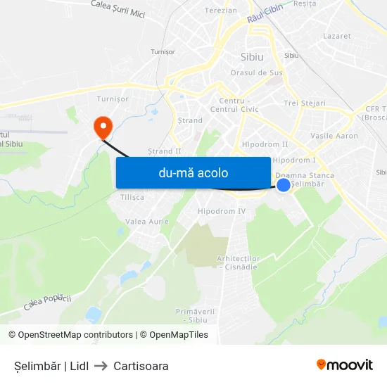 Harta de Șelimbăr | Lidl către Cartisoara