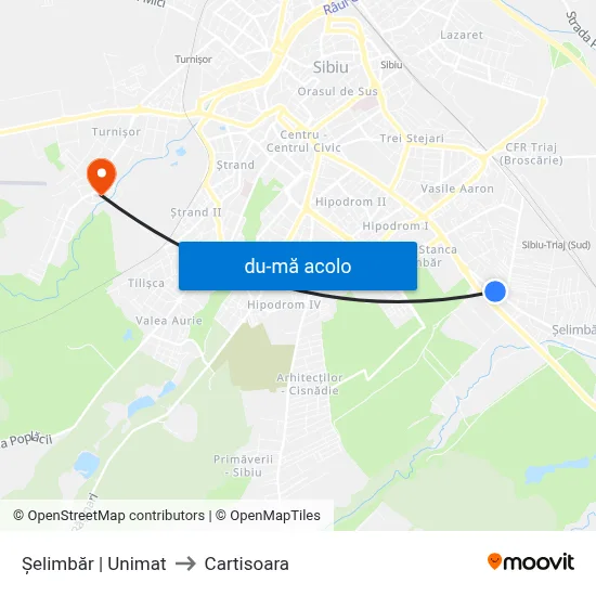 Harta de Șelimbăr | Unimat către Cartisoara