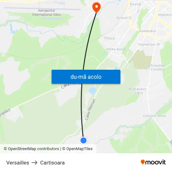 Harta de Versailles către Cartisoara