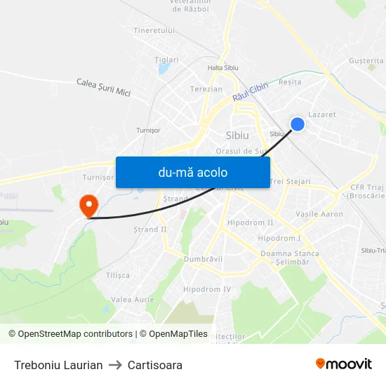 Harta de Treboniu Laurian către Cartisoara