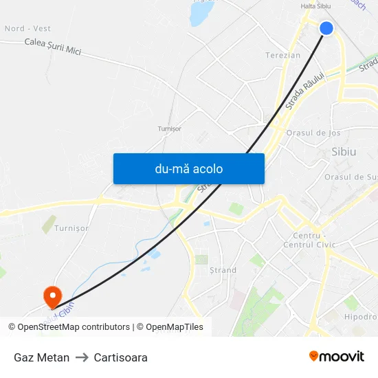 Harta de Gaz Metan către Cartisoara