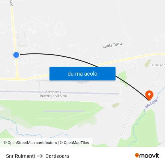 Harta de Snr Rulmenți către Cartisoara