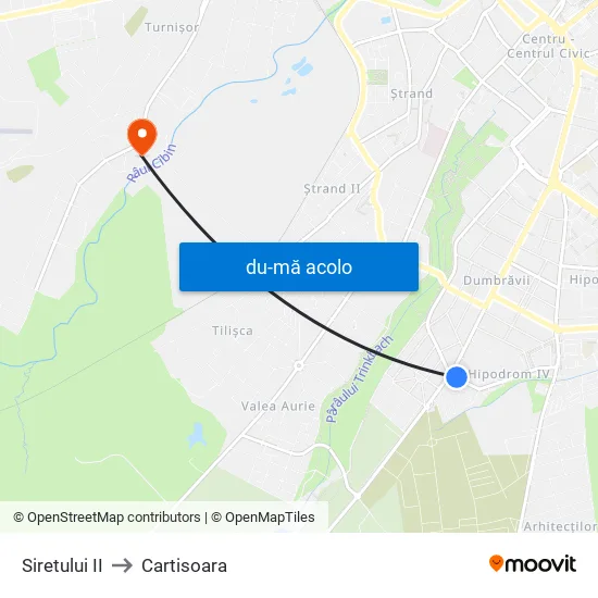 Harta de Siretului II către Cartisoara