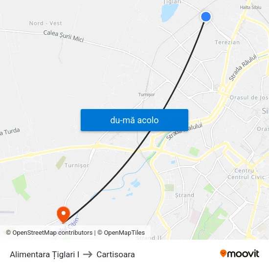 Harta de Alimentara Țiglari I către Cartisoara