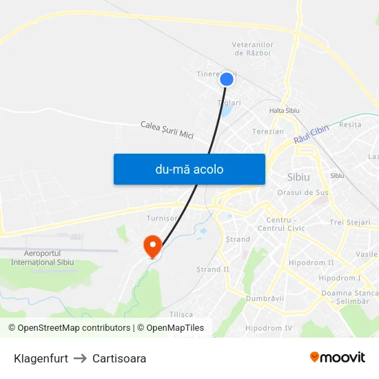 Harta de Klagenfurt către Cartisoara