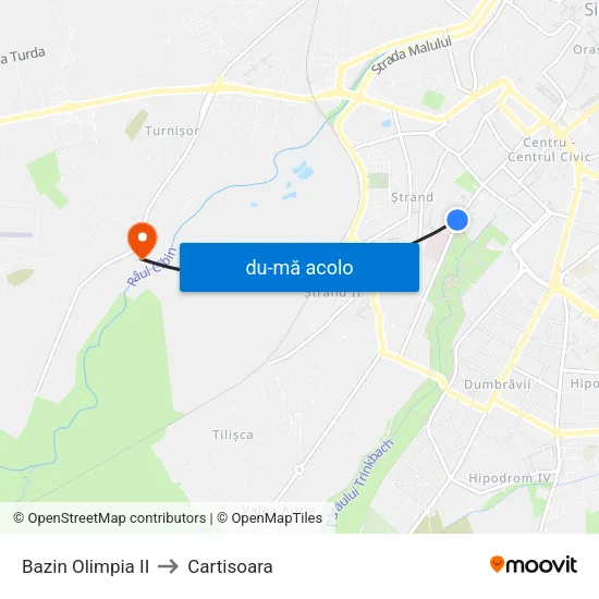 Harta de Bazin Olimpia II către Cartisoara