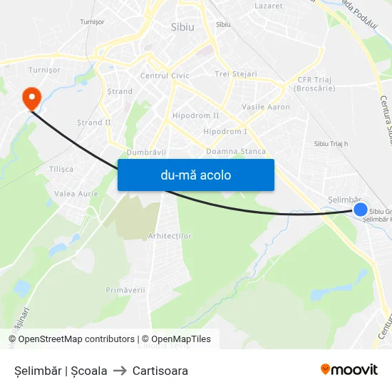 Harta de Șelimbăr | Școala către Cartisoara