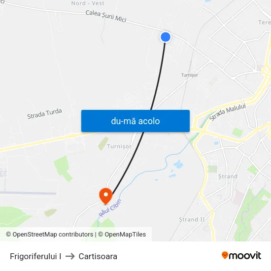 Harta de Frigoriferului I către Cartisoara