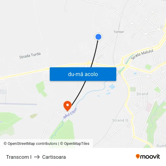 Harta de Transcom I către Cartisoara