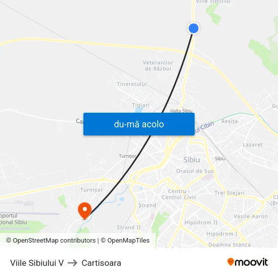Harta de Viile Sibiului V către Cartisoara