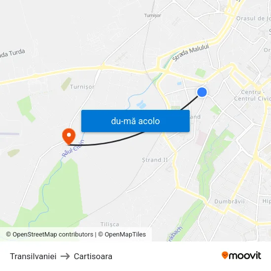 Harta de Transilvaniei către Cartisoara