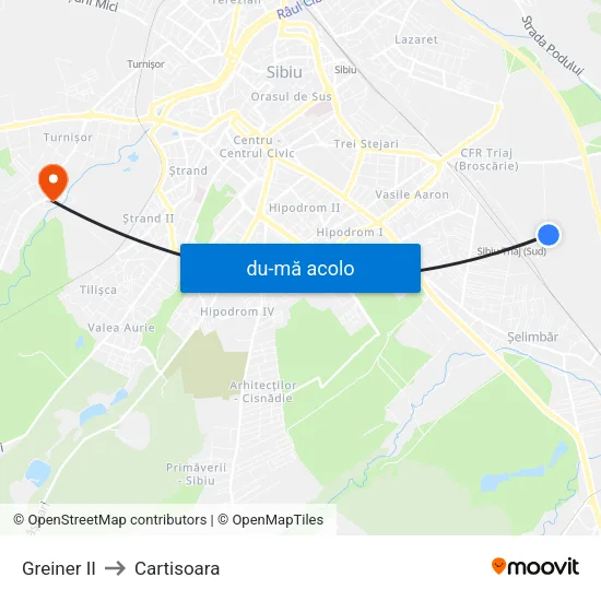 Harta de Greiner II către Cartisoara