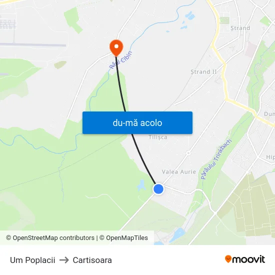 Harta de Um Poplacii către Cartisoara