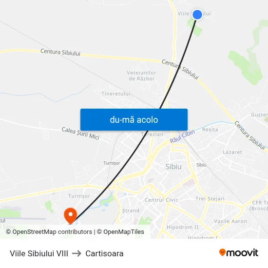 Harta de Viile Sibiului VIII către Cartisoara