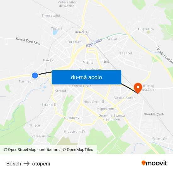 Harta de Bosch către otopeni