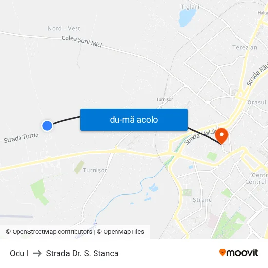Harta de Odu I către Strada Dr. S. Stanca