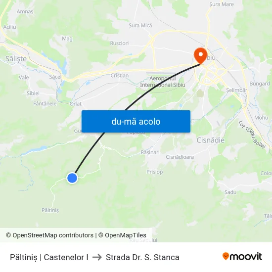 Harta de Păltiniș | Castenelor I către Strada Dr. S. Stanca