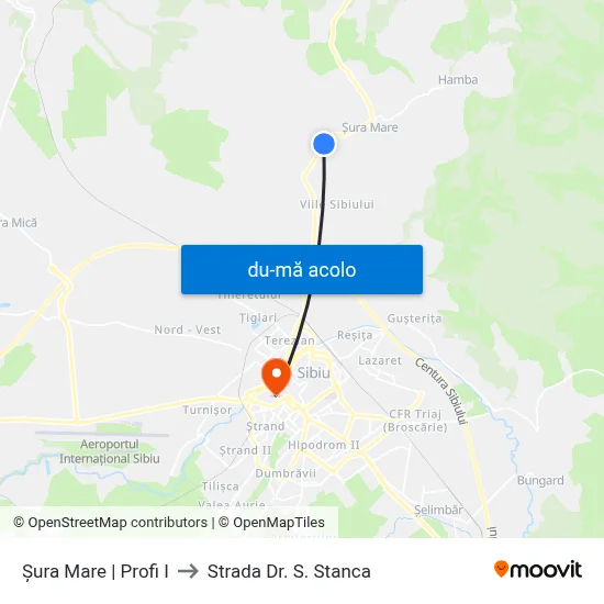 Harta de Șura Mare | Profi I către Strada Dr. S. Stanca