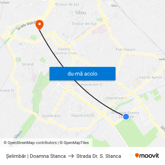 Harta de Șelimbăr | Doamna Stanca către Strada Dr. S. Stanca