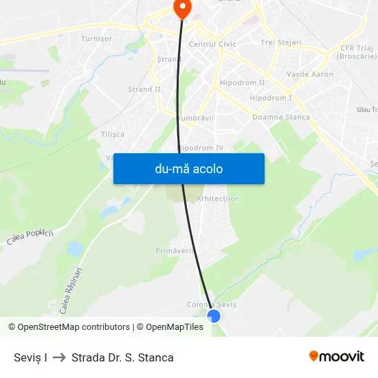 Harta de Seviș I către Strada Dr. S. Stanca