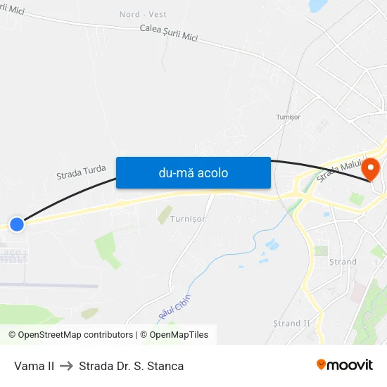 Harta de Vama II către Strada Dr. S. Stanca