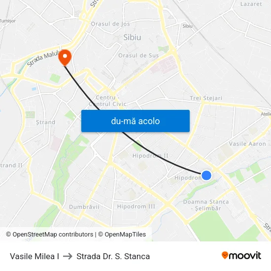 Harta de Vasile Milea I către Strada Dr. S. Stanca