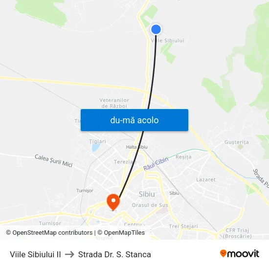 Harta de Viile Sibiului II către Strada Dr. S. Stanca