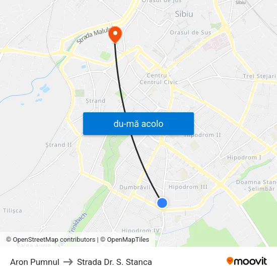 Harta de Aron Pumnul către Strada Dr. S. Stanca