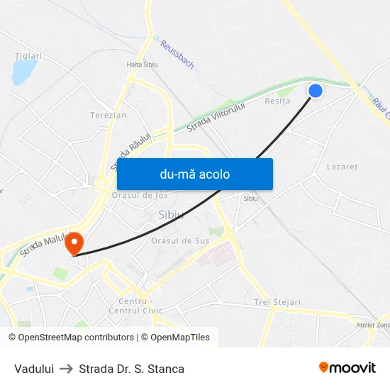 Harta de Vadului către Strada Dr. S. Stanca